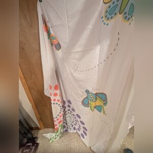 Colorful Butterfly Print Shower Curtain